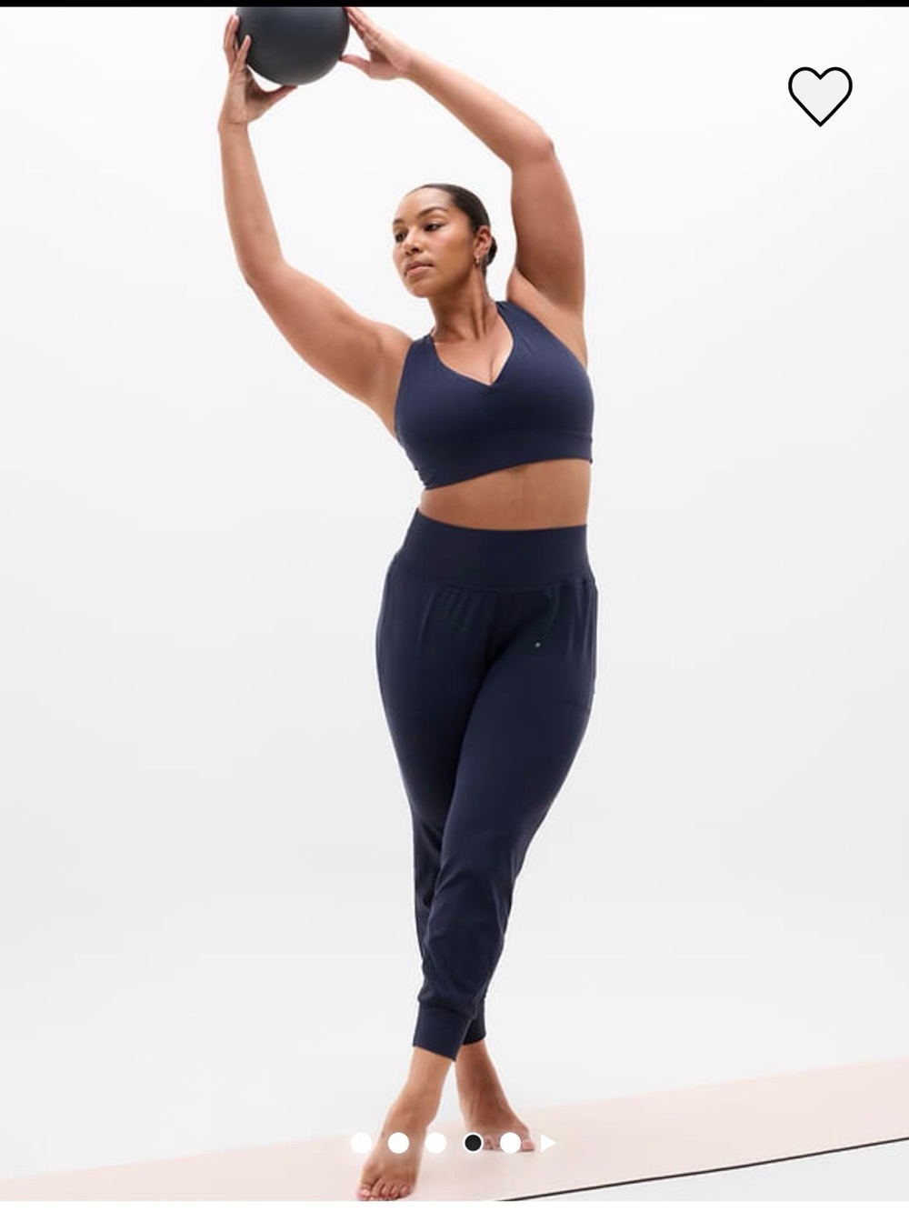 Athleta Navy Salutation High Rise Joggers - Petite Length, Large